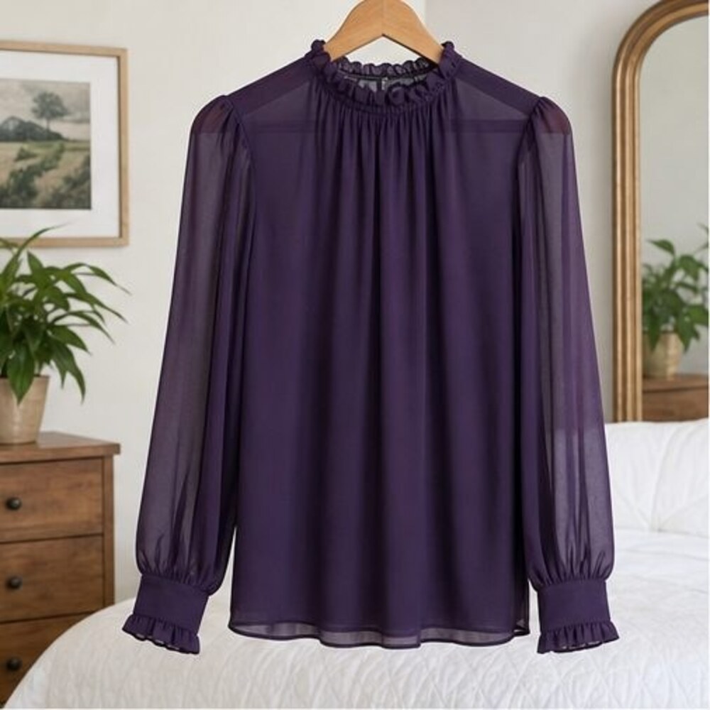 Lilac Button Blouse